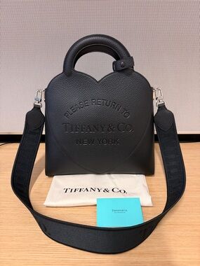 NWT TIFFANY & CO Black Taurillon Leather RTT Return To Tiffany Tote Bag